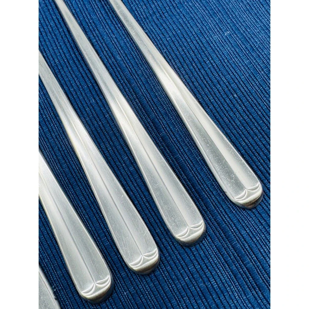 Towle Supreme Cutlery Liberty Bell Cocktail Seafood Fork 3 Tine Japan Lot of 8